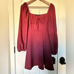 Glo Fashion Francesca’s Burgundy Dress Size Small Christmas Holiday Party